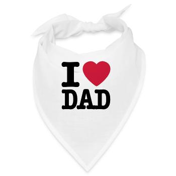 i love dad DE - Bandana - Weiß - Vorne