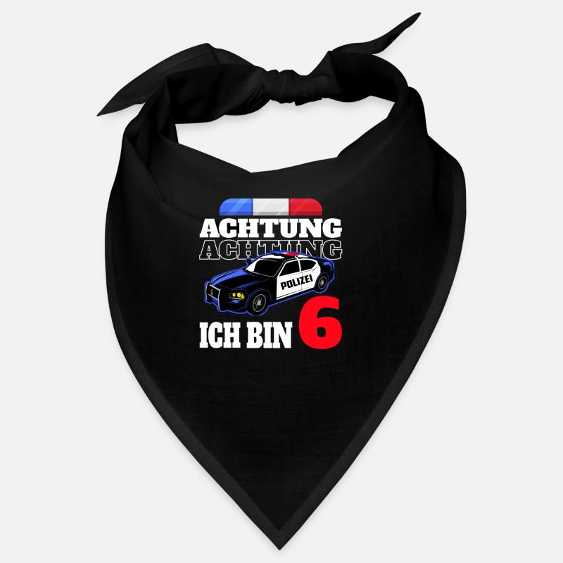 6 Geburtstag Polizei Polizeiauto Junge Geschenk Bandana