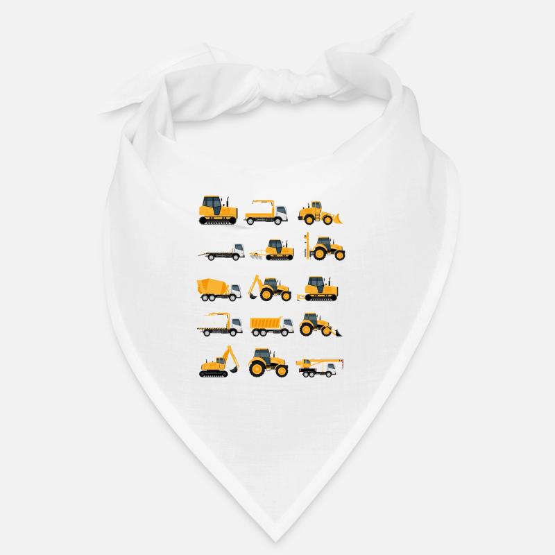Construction site construction vehicles collection excavator gift Bandana