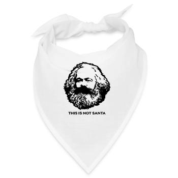 This is not santa Geschenk Karl Marx Marxismus - Bandana - Weiß - Vorne