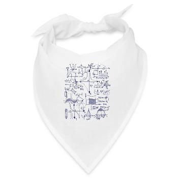 Physik Geschenk Spruch Atom Elektron Schule - Bandana - Weiß - Vorne