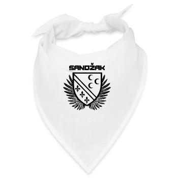 Sandžak Geschenk Balkan Jugoslawien SFRJ Jugo - Bandana - Weiß - Vorne