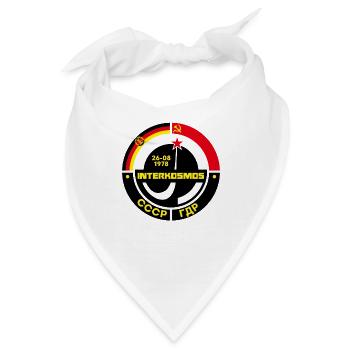 Interkosmos Geschenk DDR Ossi Ostdeutschland - Bandana - Weiß - Vorne