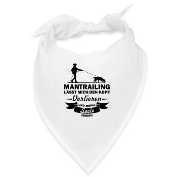 Mantrailing lasst mich den kopf Geschenk Suchhund - Bandana - Weiß - Vorne