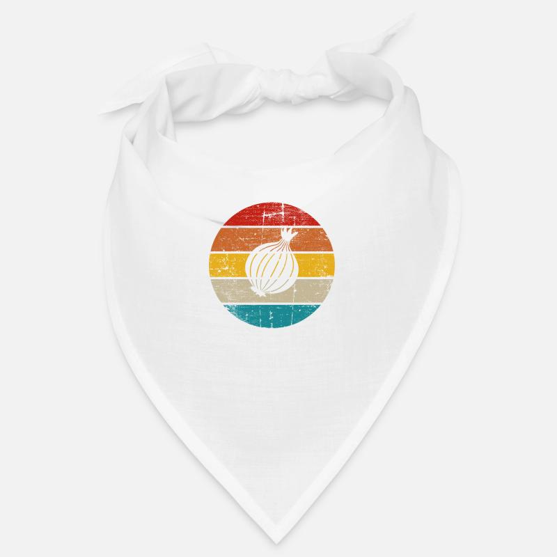 Oignon Lover Retro Vegetables Vegan Idée cadeau Bandana