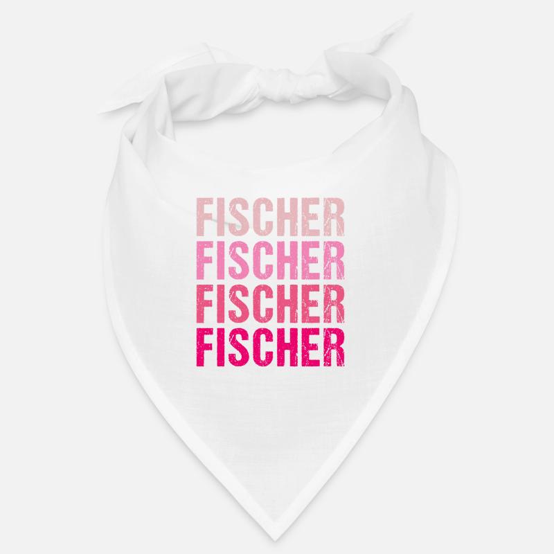 Fischer Retro Rosa Nachname Geschenkidee Bandana