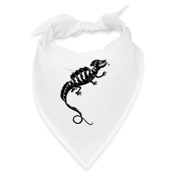 Echse - Bandana - Weiß - Vorne
