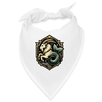 Heraldischer Pferde-Drache - Bandana - Weiß - Vorne