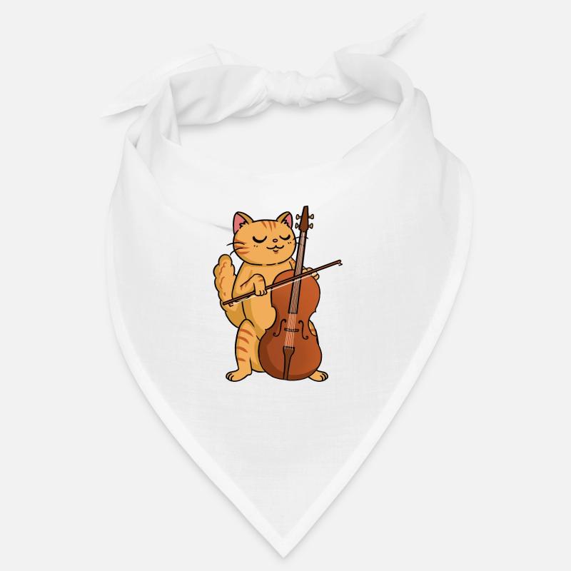 Cat with cello cellists Bandana