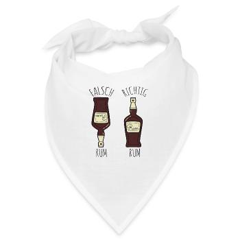 Rum mit Cola brauner Rum weißer Rum lustig - Bandana - Weiß - Vorne