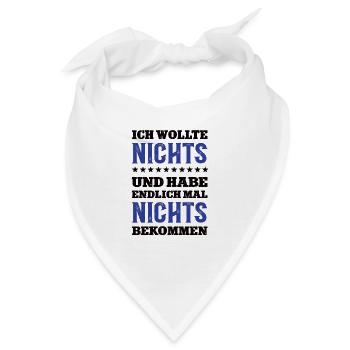 Nichts zum Geburtstag Kein Wunsch Nix Schenken Geb - Bandana - Weiß - Vorne