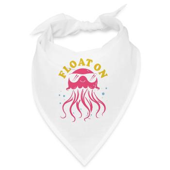 Float on, Qualle mit Tentakeln, Meeresbewohner - Bandana - Weiß - Vorne