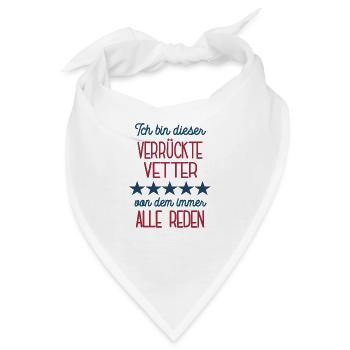 Vetter Lustige Geburtstag Idee Cousin Vettern - Bandana - Weiß - Vorne
