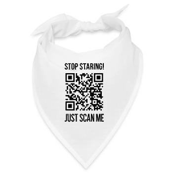 Scanne mich QR Code für Motivation - Bandana - Weiß - Vorne