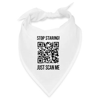 Scanne mich QR Code Wähle jeden Tag Freundlichkeit - Bandana - Weiß - Vorne