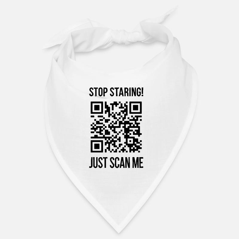 Scanne mich QR Code Wähle jeden Tag Freundlichkeit - Bandana - Weiß