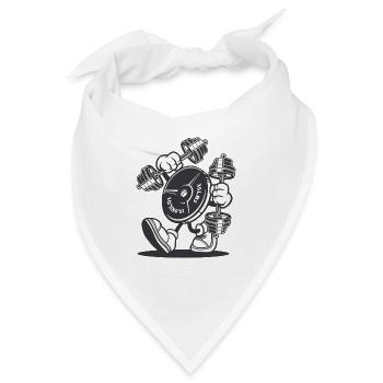 Hantelscheibe Figur - Bandana - Weiß - Vorne