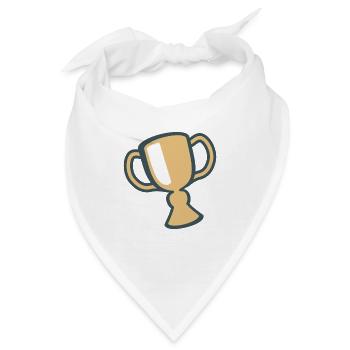 Pokal Gold - Bandana - Weiß - Vorne