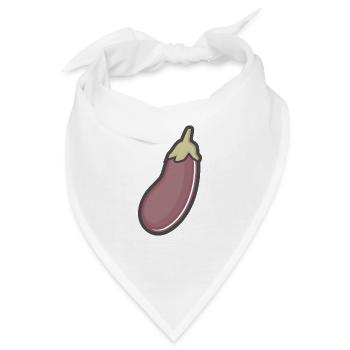 Aubergine - Bandana - Weiß - Vorne