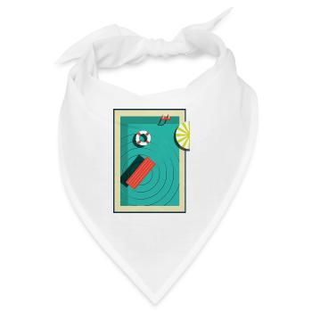 Pool im Sommer - Bandana - Weiß - Vorne