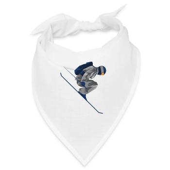 Freestyle Skifahrer - Bandana - Weiß - Vorne