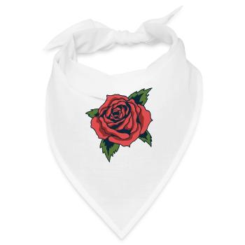 Rose - Bandana - Weiß - Vorne
