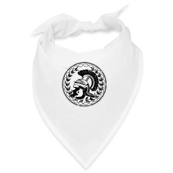 Helm Roman Legion Flagge Wappen Reich - Bandana - Weiß - Vorne