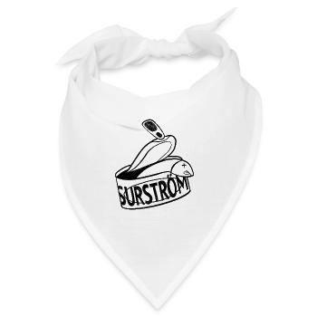 Sürströmming Fisch Kotzfisch Dosen Geschenk - Bandana - Weiß - Vorne