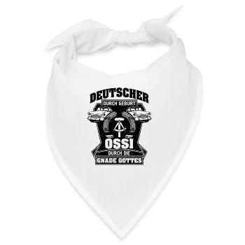 Deutscher durch geburt Deutschland Herkunft Heimat - Bandana - Weiß - Vorne