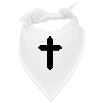 Kreuz Heilig - Bandana - Weiß - Vorne
