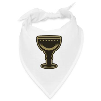 Der heilige Gral - Bandana - Weiß - Vorne