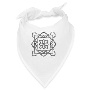 Mosaik Mandala - Bandana - Weiß - Vorne