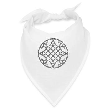 Mosaik Mandala - Bandana - Weiß - Vorne