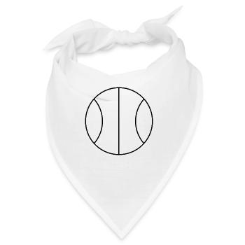 Basketball Umriss - Bandana - Weiß - Vorne