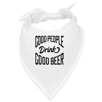 Good people drink good beer - Bandana - Weiß - Vorne