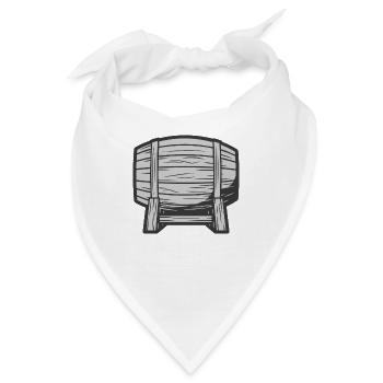 Bierfass - Bandana - Weiß - Vorne