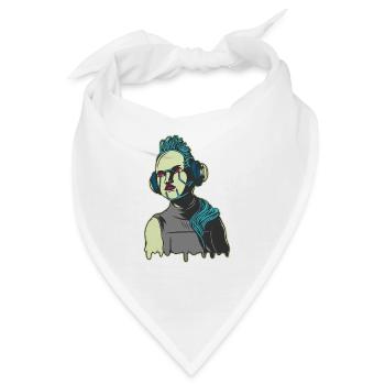 Roboter - Bandana - Weiß - Vorne