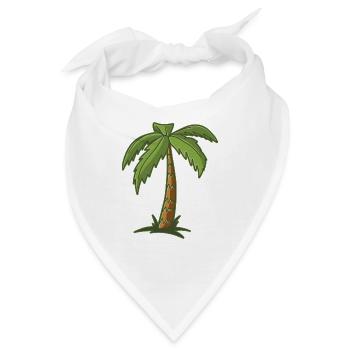 Palme - Bandana - Weiß - Vorne