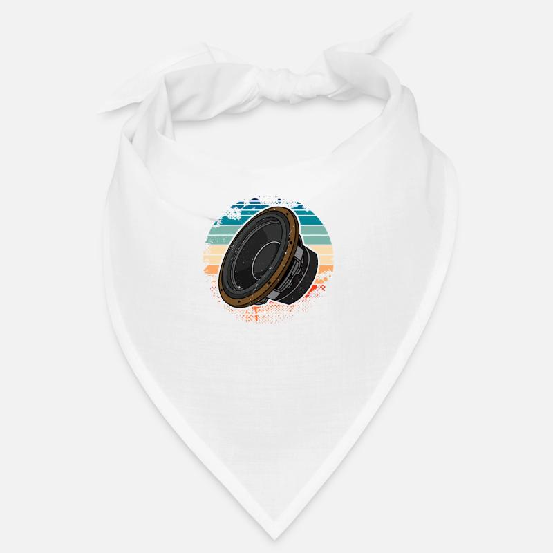 Subwoofer Musik Ton Techniker Audio Spruch - Bandana - Weiß