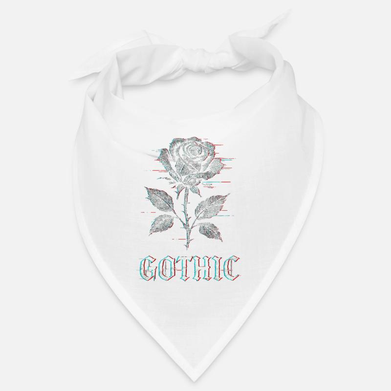 Gothic Rose with Glitch Effect Bandana