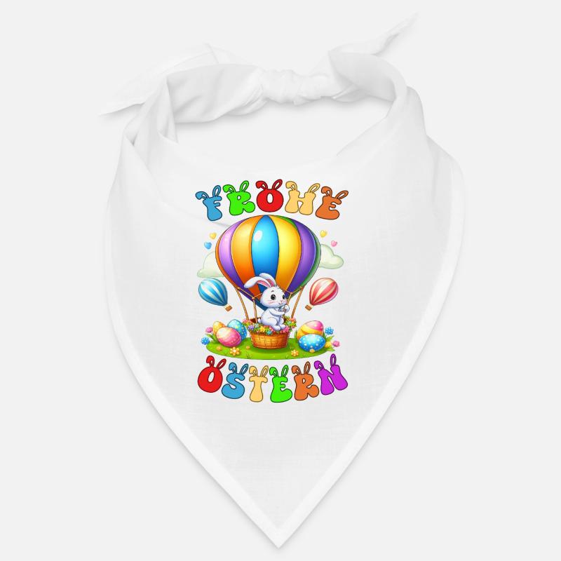 Frohe Ostern - Bandana - Weiß