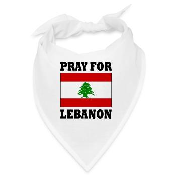 Pray for lebanon - Bandana - Weiß - Vorne