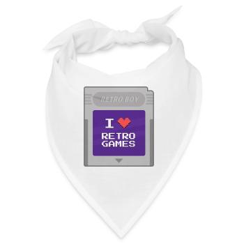 Retro Boy - Ich liebe Retrogames - Bandana - Weiß - Vorne
