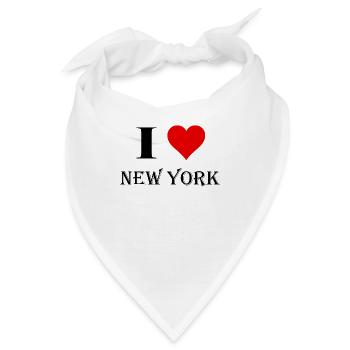 I Love New York - Bandana - Weiß - Vorne