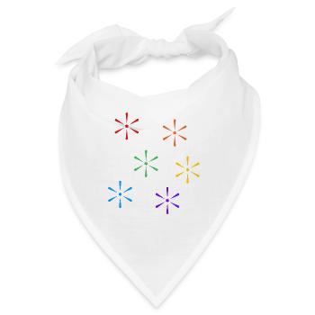 Sterne Regenbogen LGBTQ subtile Gay Pride - Bandana - Weiß - Vorne