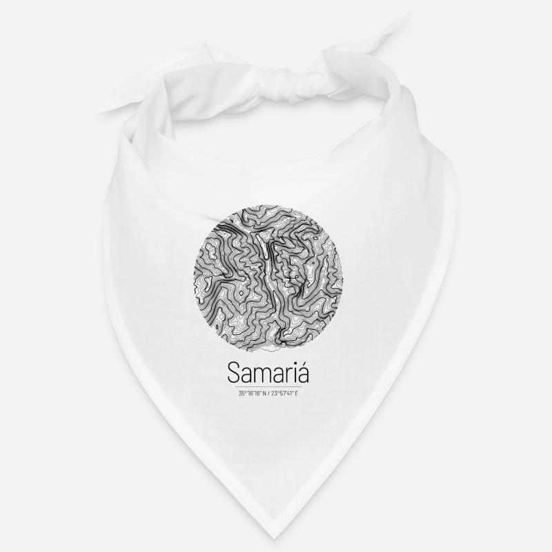 Gorge de Samaria | Conception de la topographie de la carte Bandana