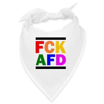 Fck afd - Bandana - Weiß - Vorne