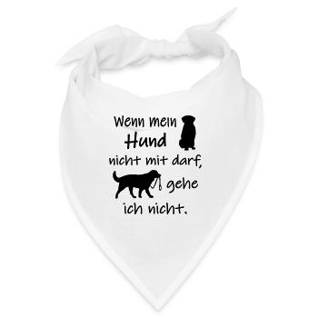 Lustiges Hunde Design - Bandana - Weiß - Vorne