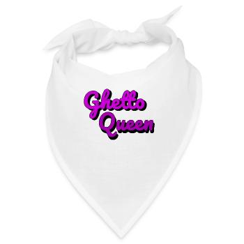 Ghetto Queen - Bandana - Weiß - Vorne