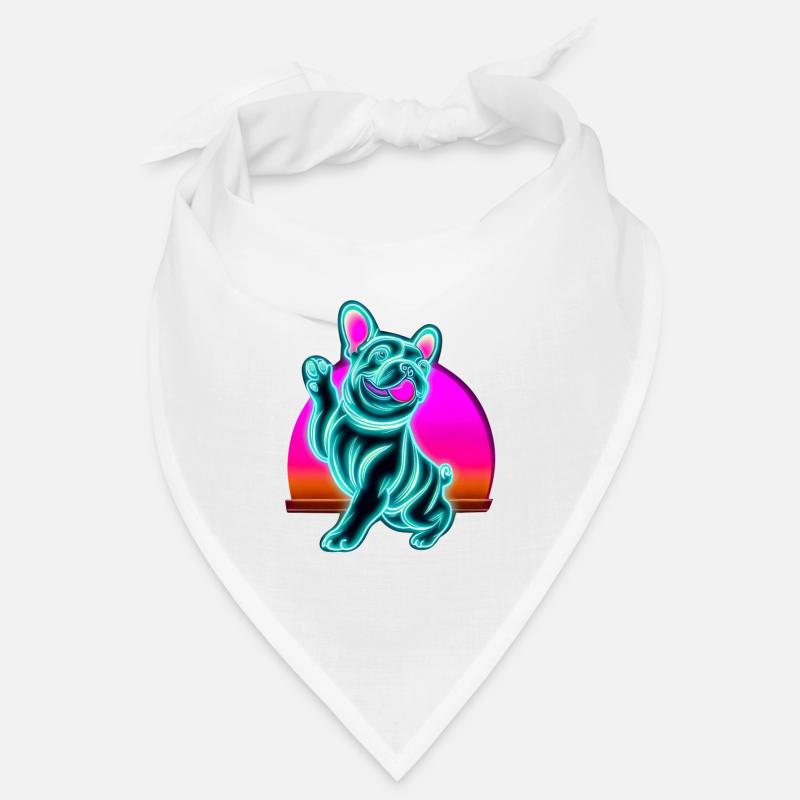 Frenchi Bulldogge Synthwave Sunset Bandana